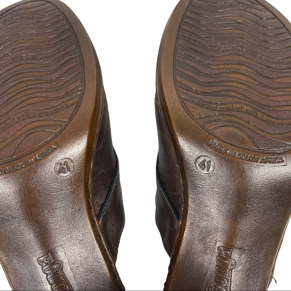 Tsonga Bronze Mules Heels With Accents Size 41 - Picture 8 of 8